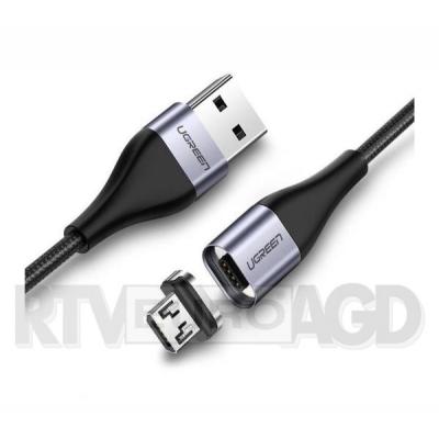 UGREEN Kabel magnetyczny micro USB QC 3.0, 2,4A, 1m (czarny)