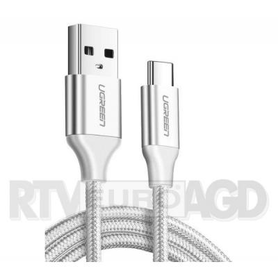 UGREEN Niklowany kabel USB-C QC3.0 2m z aluminiową wtyczką (biały)