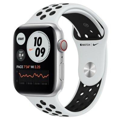 SmartWatch APPLE Watch Nike Series 6 GPS+Cellular Koperta 44 mm z aluminium w kolorze srebrnym z paskiem sportowym Nike w kolorze czystej platyny/czarnym M09W3WB/A