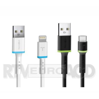 Reinston kabel USB-C-Lightning + microUSB 0,6m