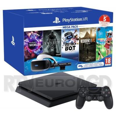 Sony PlayStation 4 Slim 500GB + PlayStation VR Megapack V2 (voucher 5 gier)