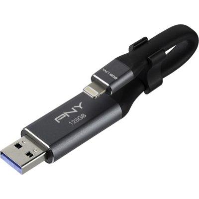 Pamięć USB PNY Duo Link 3.0 dla urządzeń Apple Cable Design 128GB