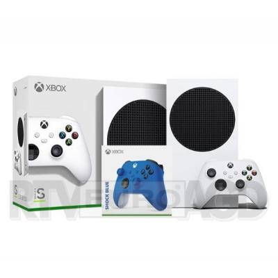 Xbox Series S + 2 pady (biały + niebieski)