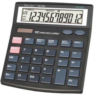 Produkt z outletu: Kalkulator biurowy VECTOR DIGITAL KAV VC-555