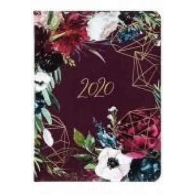 Kalendarz 2020 glamour b6 kwiaty bordo tns 35959