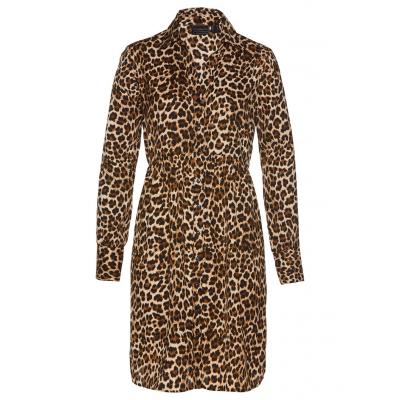 Sukienka szmizjerka bonprix w cętki leoparda
