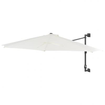 Emaga vidaxl parasol ścienny na metalowym słupku, 300 cm, piaskowy