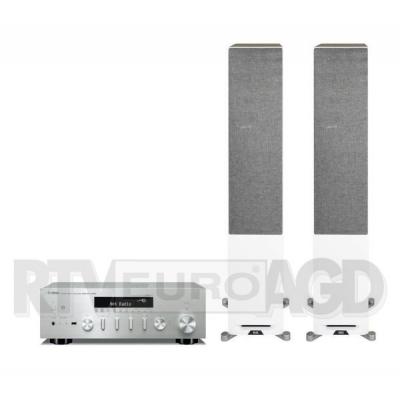 Yamaha MusicCast R-N602 (srebrny), Elac Debut Reference DFR52 (biały/orzech)