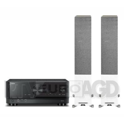 Yamaha MusicCast RX-V4A (czarny), Elac Debut Reference DFR52 (biały/orzech)
