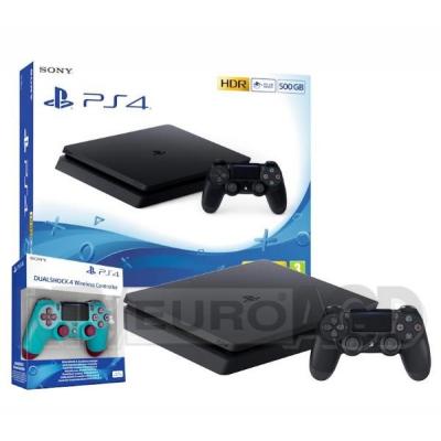 Sony PlayStation 4 Slim 500GB + pad (jagodowy błękit)