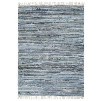 Emaga vidaxl ręcznie tkany dywanik chindi, dżins, 200x290 cm, niebieski