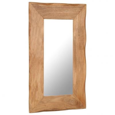 Emaga vidaxl lustro kosmetyczne, 50x80 cm, lite drewno akacjowe