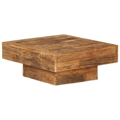 Emaga vidaxl stolik kawowy, lite drewno z odzysku, 70 x 70 x 30 cm