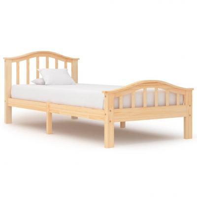 Emaga vidaxl rama łóżka z litego drewna sosnowego, 90 x 200 cm