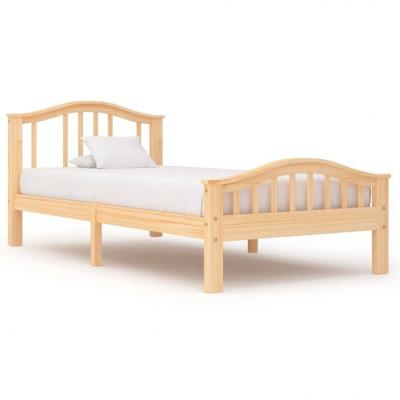 Emaga vidaxl rama łóżka, lite drewno sosnowe, 100 x 200 cm