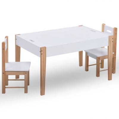 Emaga vidaxl 3-częściowy zestaw dla dzieci, stolik do rysowania i krzesła