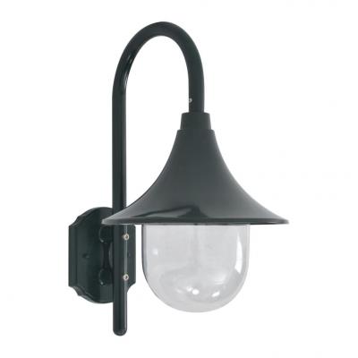 Emaga vidaxl ścienna lampa ogrodowa, 42 cm, e27, aluminiowa, ciemnozielona