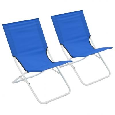Emaga vidaxl składane krzesła plażowe, 2 szt., niebieskie