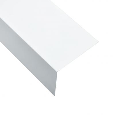 Emaga vidaxl kątowniki, 5 szt., aluminiowe, białe, 170 cm, 100x50 mm