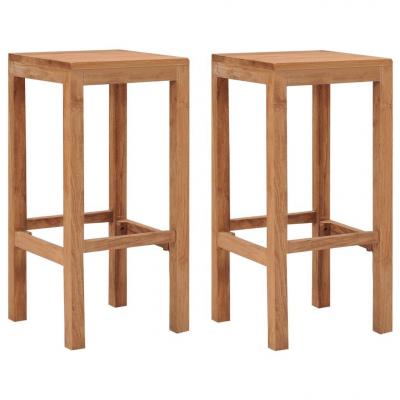 Emaga vidaxl stołki barowe, 2 sztuki, lite drewno tekowe