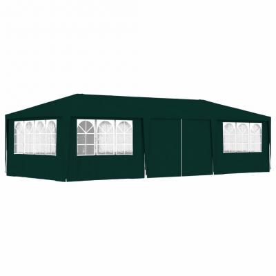 Emaga vidaxl namiot imprezowy ze ściankami, 4x9 m, zielony, 90 g/m²