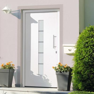 Emaga vidaxl drzwi zewnętrzne, aluminium i pvc, białe, 110x210 cm