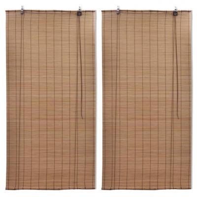 Emaga vidaxl bambusowe rolety, 2 szt., 100 x 160 cm, brązowe
