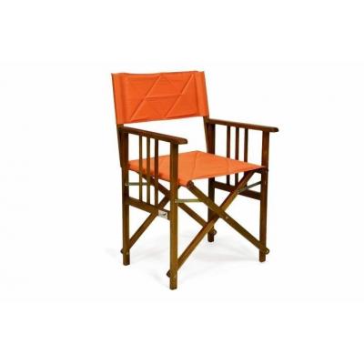 Emaga krzesło drewniane - fotel składany - pomarańczowe