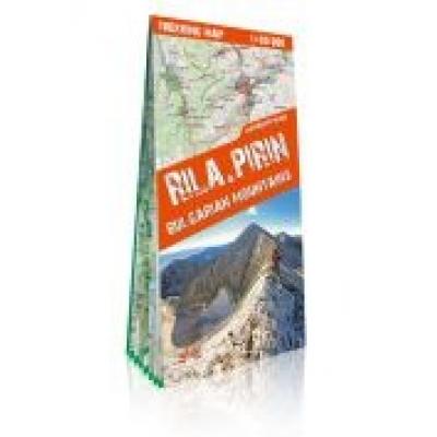 Mapa trekkingowa - riła i piryn. góry bułgarii