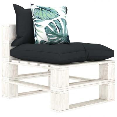 Emaga vidaxl ogrodowe siedzisko z palet z poduszkami w 2 kolorach, drewniane