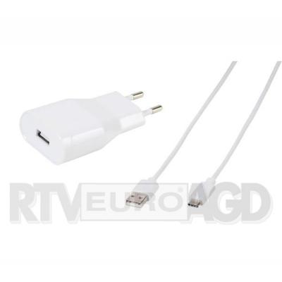 Vivanco ładowarka USB 2.4A (biały) + kabel USB-C