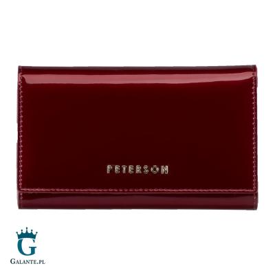 Czerwony portfel damski peterson bc466 rfid