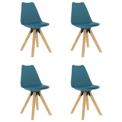 Emaga vidaxl krzesła stołowe, 4 sztuki, turkusowe