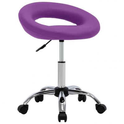Emaga vidaxl krzesło robocze na kółkach, fioletowe, sztuczna skóra