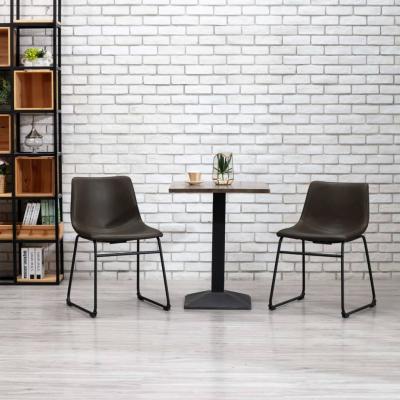 Emaga vidaxl krzesło stołowe, ciemnobrązowe, sztuczna skóra