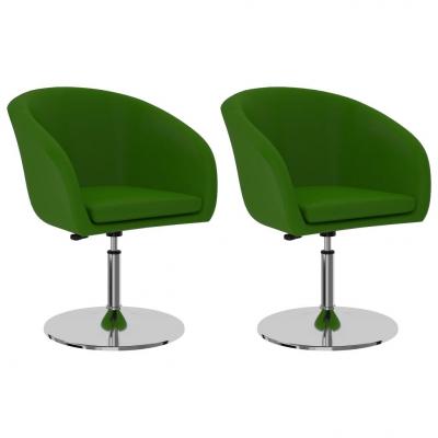 Emaga vidaxl krzesła stołowe, 2 szt., zielone, sztuczna skóra