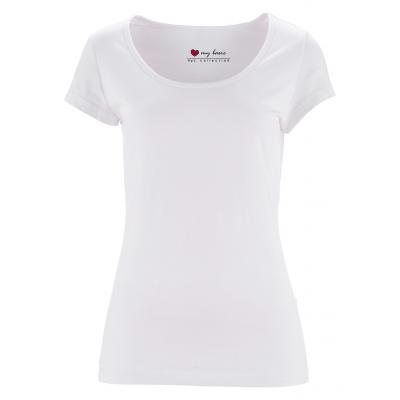 Shirt ze stretchem, krótki rękaw bonprix biały