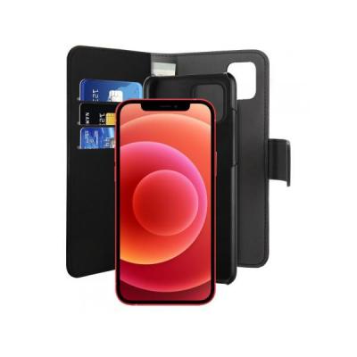 PURO Etui Wallet Detachable do 2w1 iPhone 12 Mini (czarny)