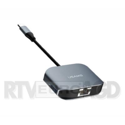 USAMS Adapter USB-C - USB 3.0+RJ45 port Ethernet