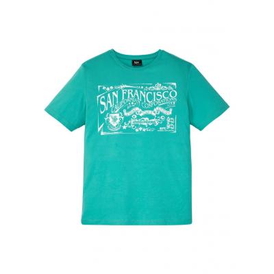 T-shirt z nadrukiem bonprix zielony oceaniczny
