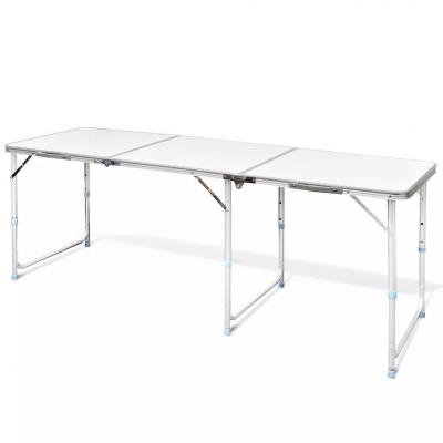 Emaga składany, aluminiowy stół kempingowy z regulacją wysokości 180 x 60 cm