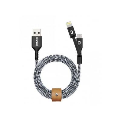 USB - micro-USB/Lightning 2m czarny