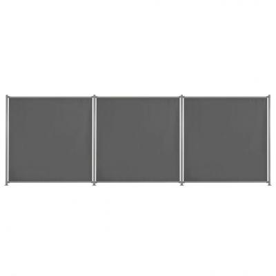 Emaga vidaxl panele ogrodzeniowe, 3 szt., tkanina, 540 x 180 cm, antracytowe