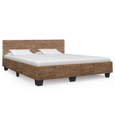 Emaga vidaxl rama łóżka, naturalny rattan, 180 x 200 cm
