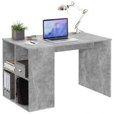 Emaga fmd biurko z boczną półką, 117x73x75 cm, kolor betonu