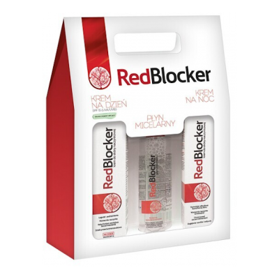 Zestaw Promocyjny RedBlocker, płyn micelarny, 200 ml + krem na dzień, 50 ml + krem na noc, 50 ml.