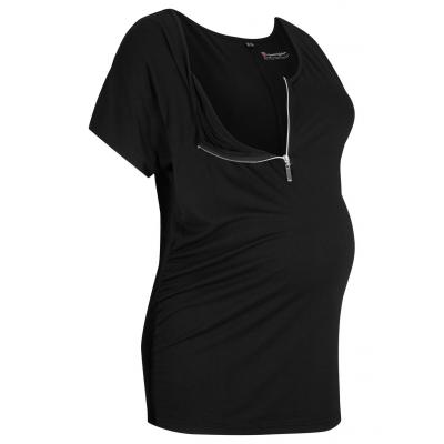 Shirt ciążowy i do karmienia piersią lenzing™ ecovero™ bonprix czarny