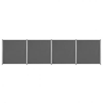 Emaga vidaxl panele ogrodzeniowe, 4 szt., tkanina, 720 x 180 cm, antracytowe