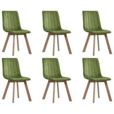 Emaga vidaxl krzesła stołowe, 6 szt., zielone, aksamit
