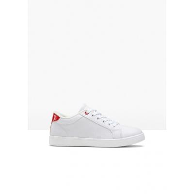 Sneakersy bonprix biało-czerwony